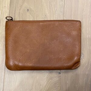 Madewell Brown Leather Toiletry Bag